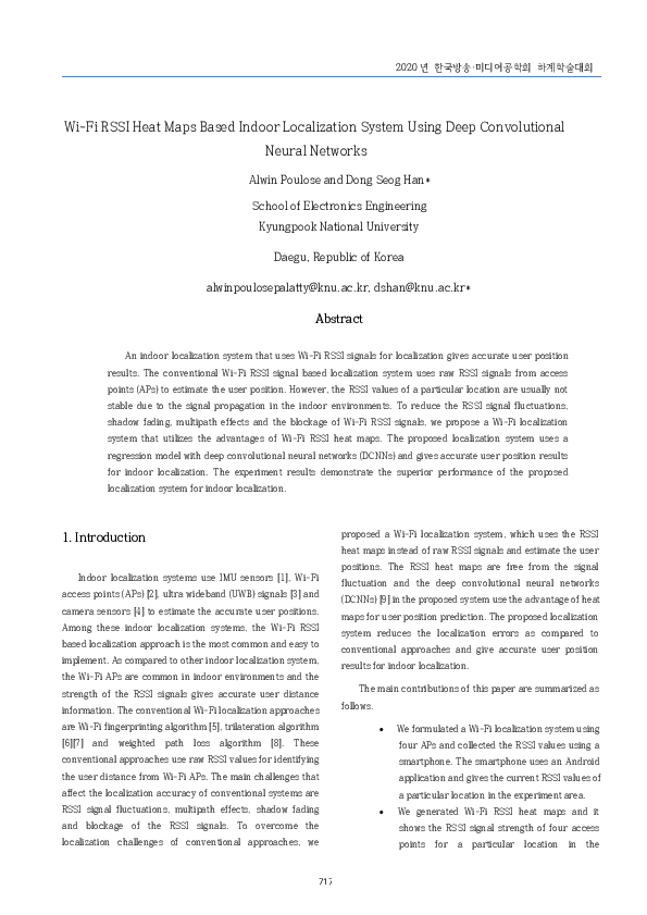 (PDF) Wi-Fi RSSI Heat Maps Based Indoor Localization System Using Deep ...
