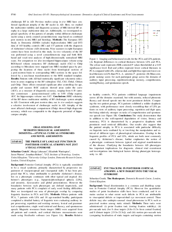 (PDF) The profile of language function in posterior cortical atrophy ...