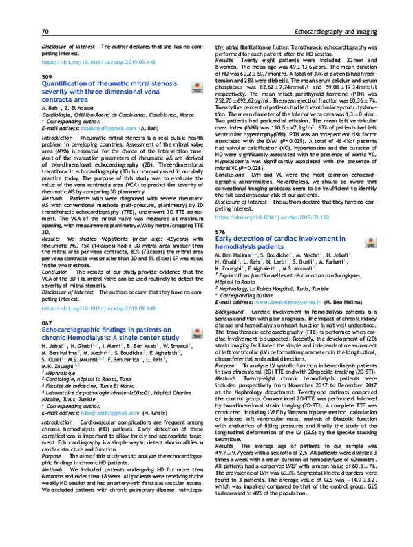 (PDF) Early detection of cardiac involvement in hemodialysis patients ...