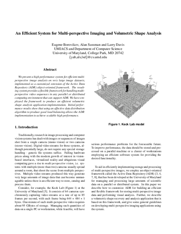 (PDF) An efficient system for multi-perspective imaging and volumetric ...