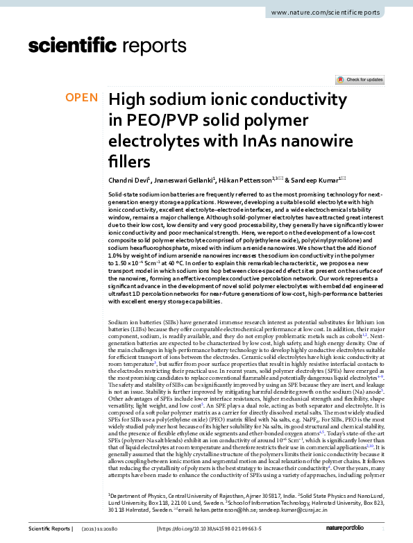 (PDF) High sodium ionic conductivity in PEO/PVP solid polymer ...