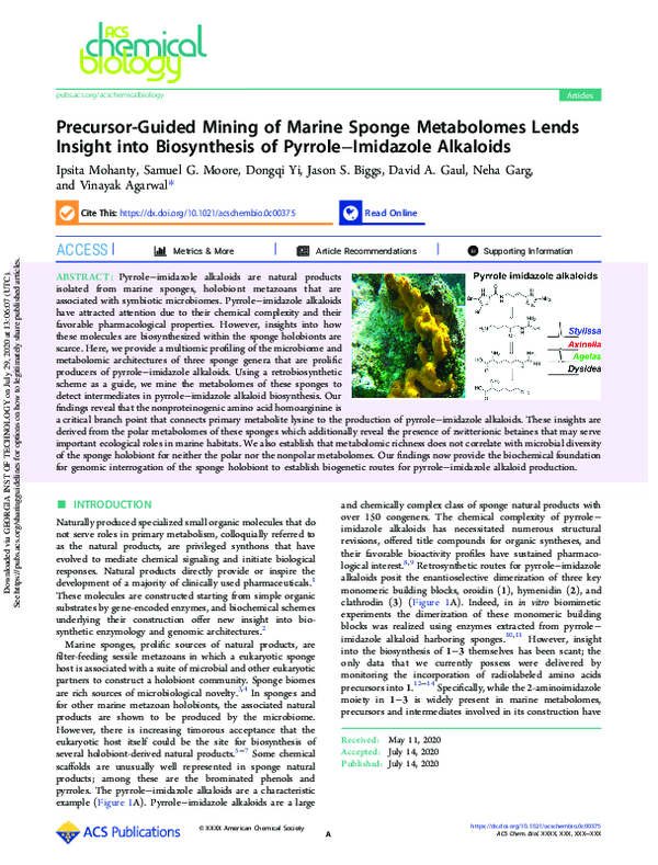 (PDF) Precursor-Guided Mining of Marine Sponge Metabolomes Lends ...