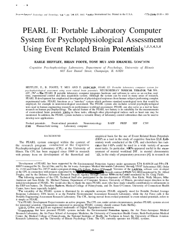(PDF) PEARL II: portable laboratory computer system for ...