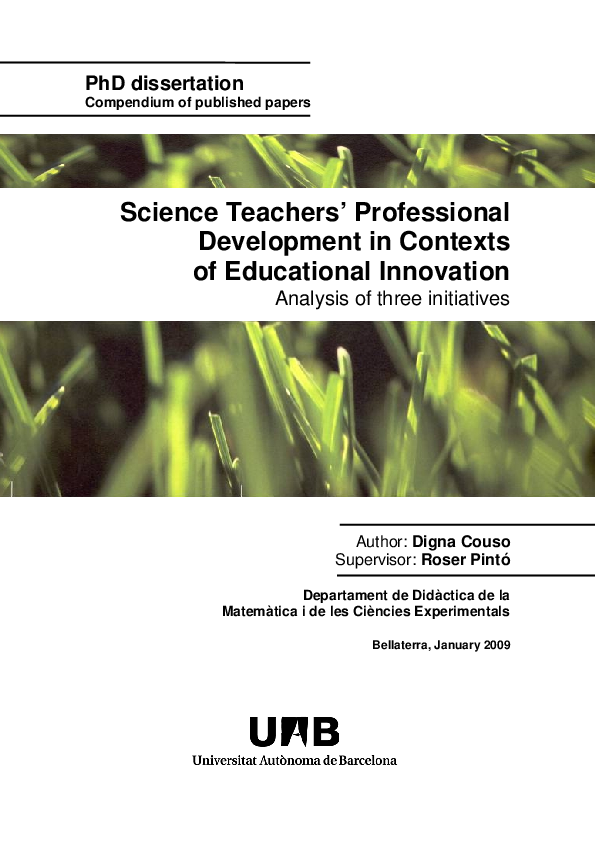(PDF) Science teachers' professional development in contexts of ...