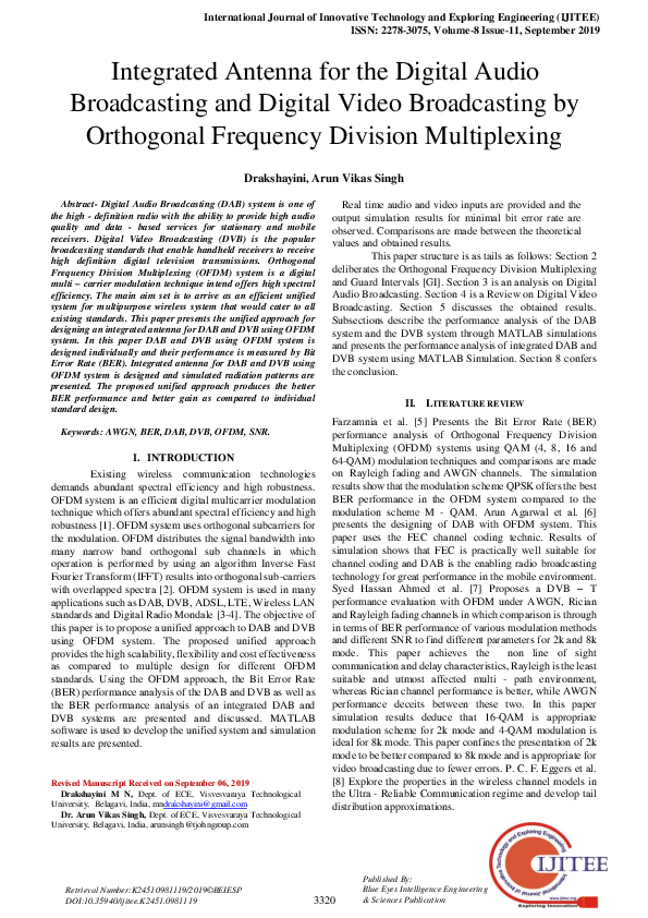 (PDF) Integrated Antenna for the Digital Audio Broadcasting and Digital ...