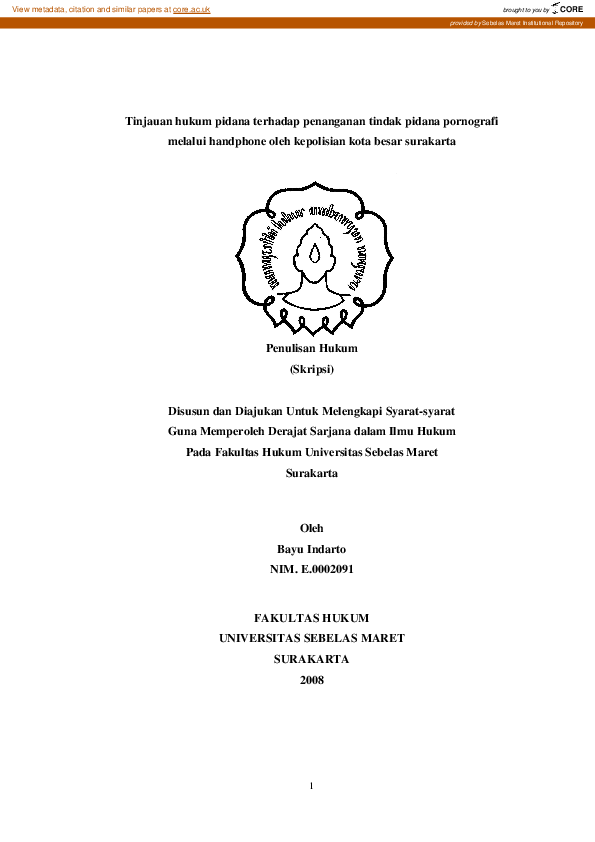 (PDF) Tinjauan hukum pidana terhadap penanganan tindak pidana ...