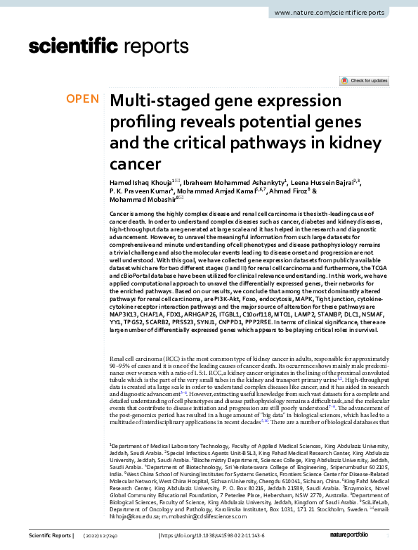 (PDF) Multi-staged gene expression profiling reveals potential genes ...