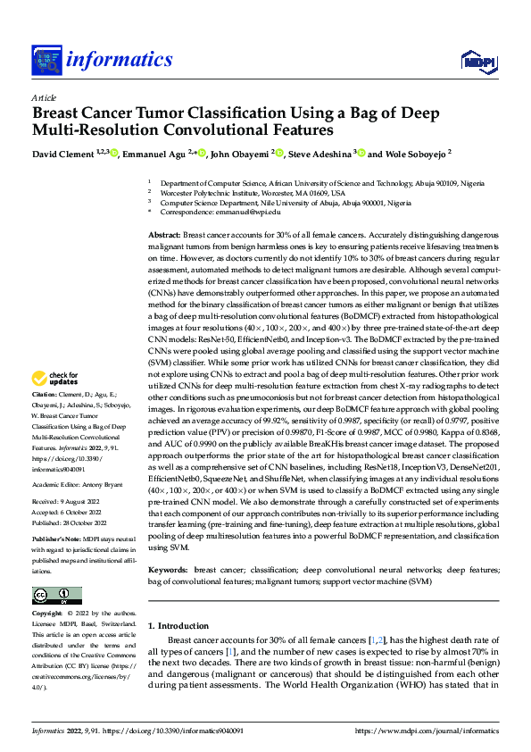 (PDF) Breast Cancer Tumor Classification Using a Bag of Deep Multi ...