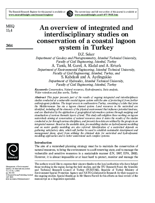  pdf an overview of integrated and interdisciplinary studies on