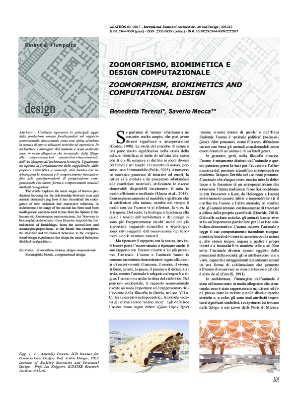 (PDF) Zoomorphism, Biomimetics and Computational Design