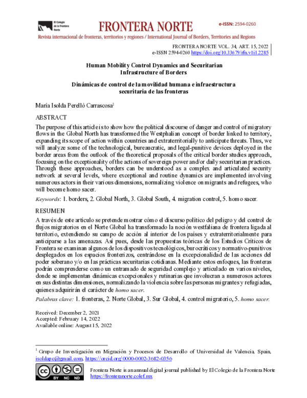 (PDF) Human Mobility Control Dynamics and Securitarian Infrastructure ...