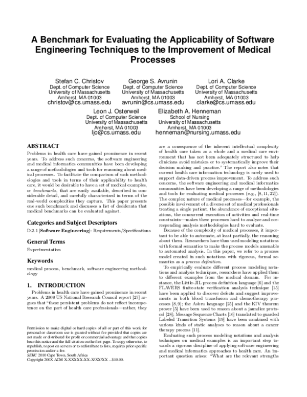 Pdf A Benchmark For Evaluating The Applicability Of Software