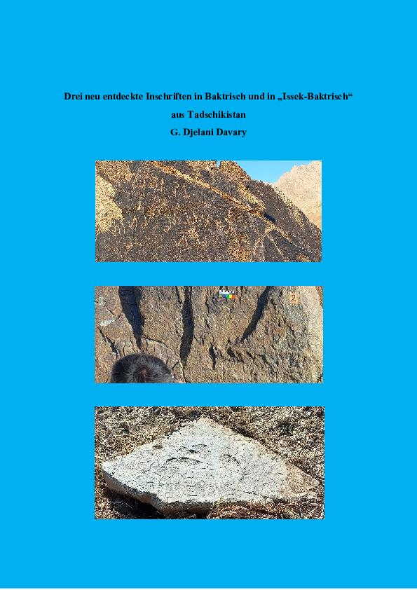 (PDF) Three newly discovered inscriptions in Bactrian and in 