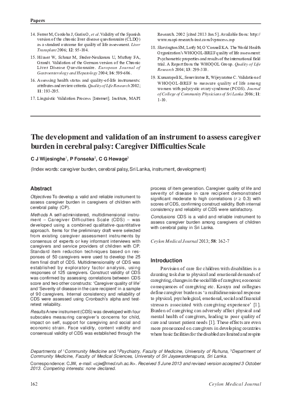 (PDF) The development and validation of an instrument to assess ...
