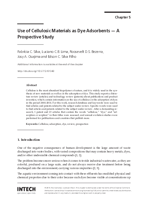 (PDF) Cellulose - Fundamental Aspects and Current Trends