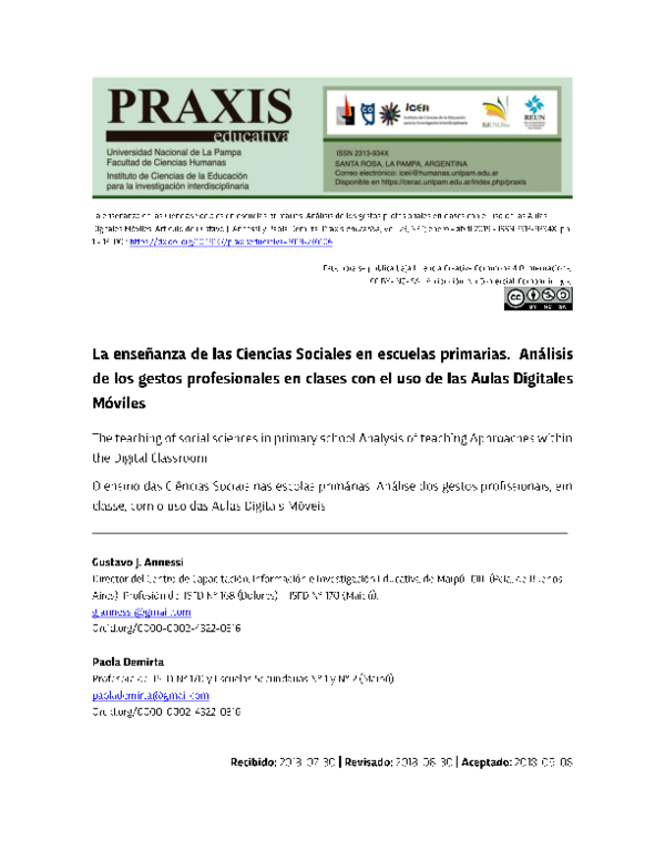 (PDF) La enseñanza de las Ciencias Sociales en escuelas primarias ...