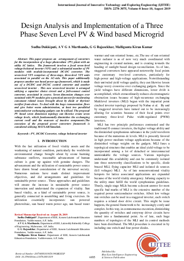 (PDF) Design Analysis and Implementation of a Three Phase Seven Level ...