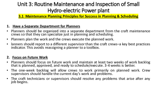 (PDF) Unit 3: Routine Maintenance and Inspection of Small Hydro ...