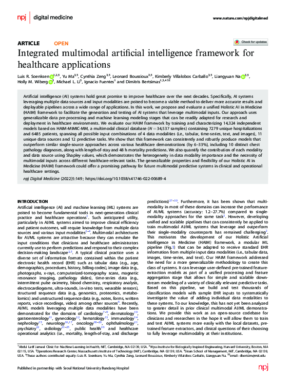 INTEGRATED MULTIMODAL ARTIFICIAL INTELLIGENCE FRAMEWORK FOR HEALTHCARE APPLICATIONS visual data 7