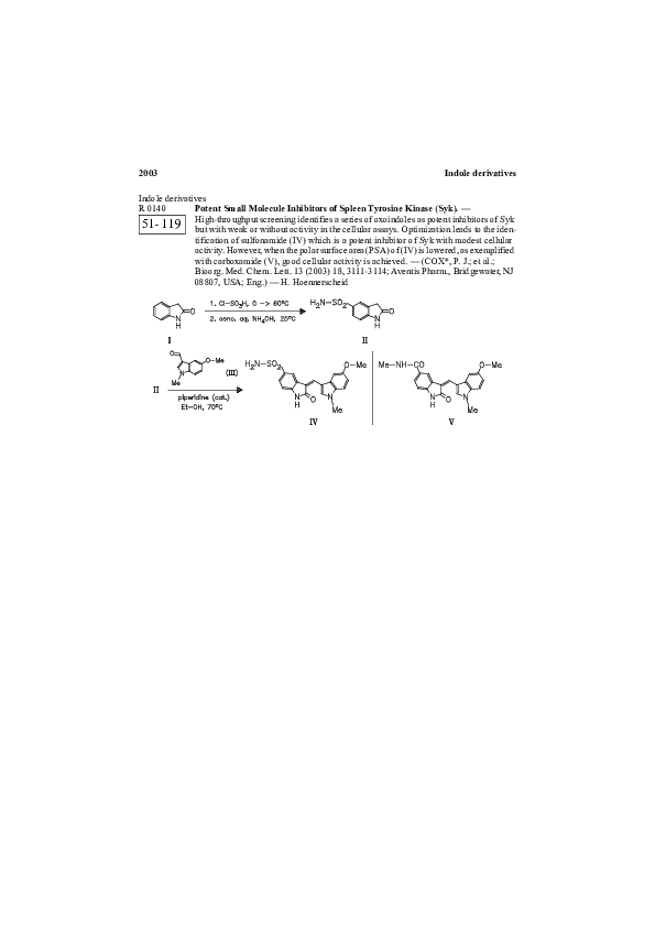 (PDF) Potent small molecule inhibitors of spleen tyrosine kinase (Syk)