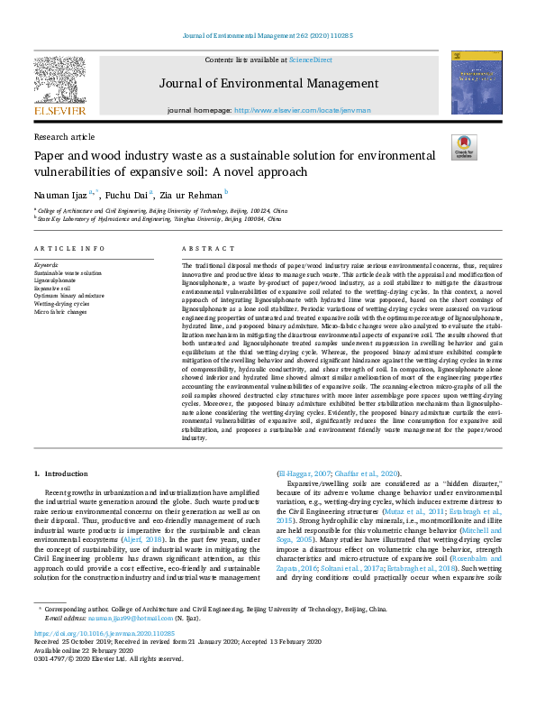 (PDF) Paper and wood industry waste as a sustainable solution for ...