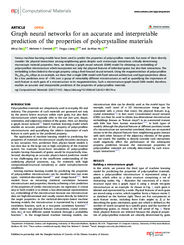 (PDF) Graph neural networks for an accurate and interpretable ...