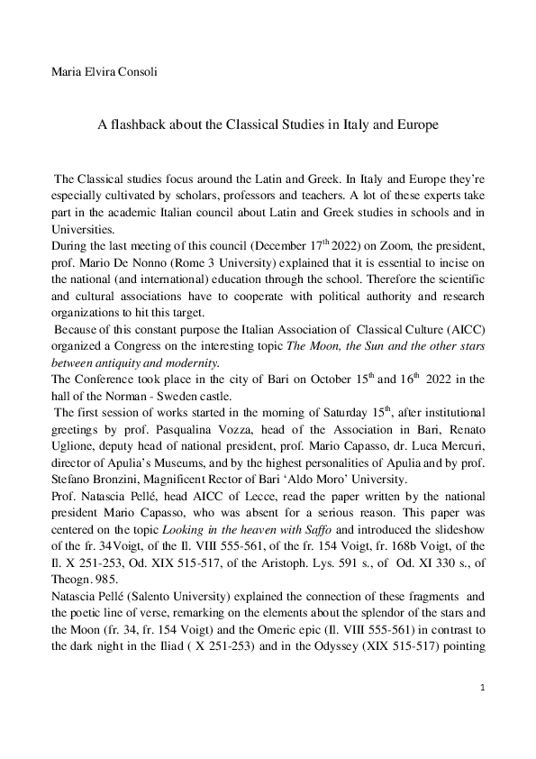 (PDF) A flashback