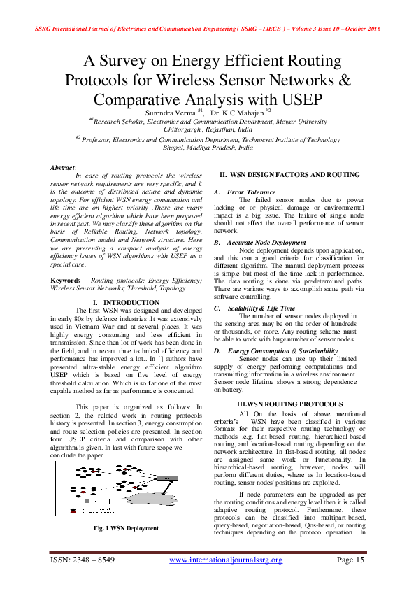 (PDF) A Survey on Energy Efficient Routing Protocols for Wireless ...