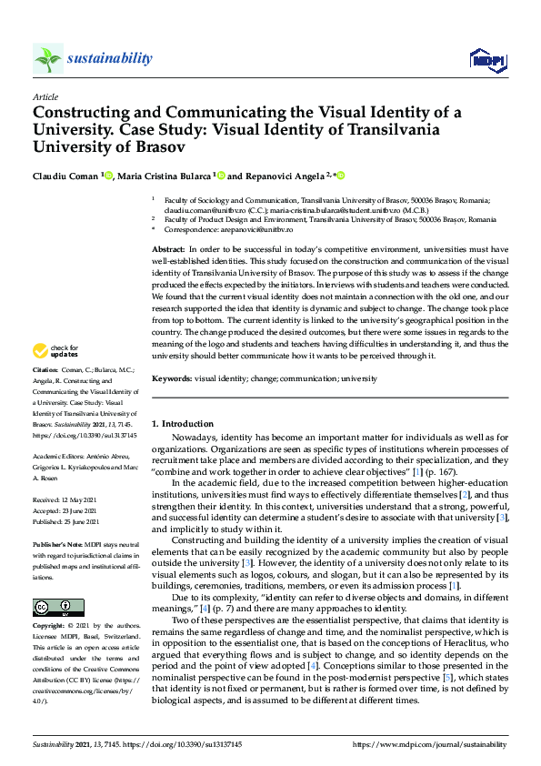 (PDF) Constructing and Communicating the Visual Identity of a ...