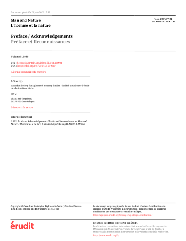 Pdf Preface Acknowledgements
