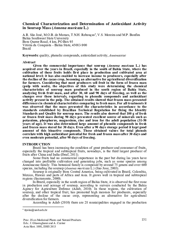 (PDF) Chemical Characterization and Determination of Antioxidant ...