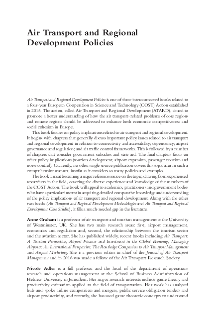 (PDF) Air Transport and Regional Development Policies