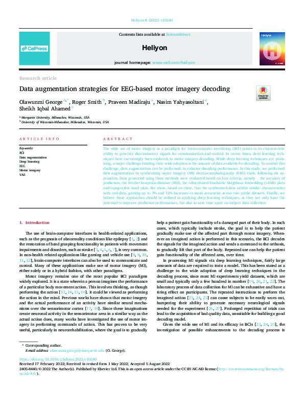 (PDF) Enhancing motor imagery decoding via transfer learning