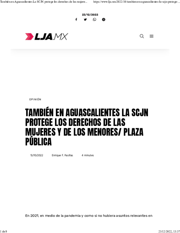 (PDF) La SCJN y los derechos sexuales y reproductivos