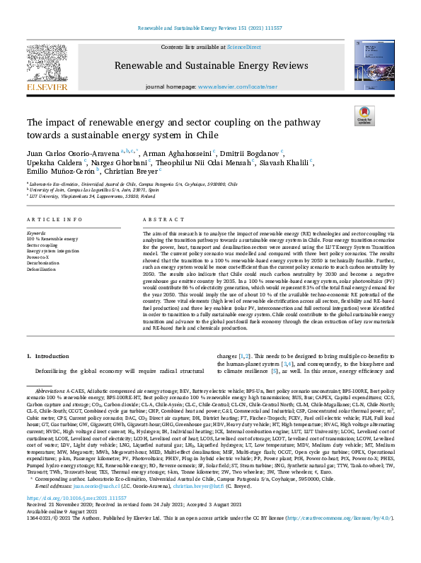(PDF) The impact of renewable energy and sector coupling on the pathway ...