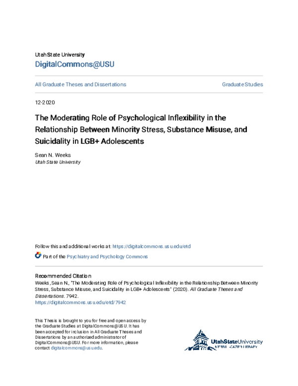 (PDF) The moderating role of psychological inflexibility in the ...