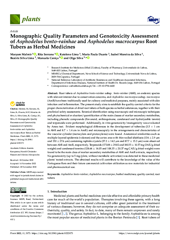 (PDF) Monographic Quality Parameters and Genotoxicity Assessment of ...