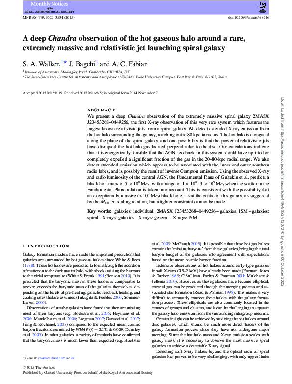 (PDF) A deep Chandra observation of the hot gaseous halo around a rare ...