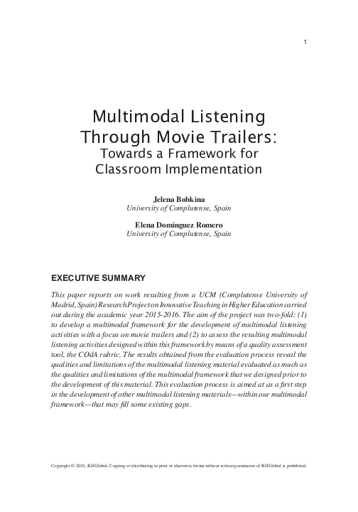 (PDF) Multimodal Listening Through Movie Trailers