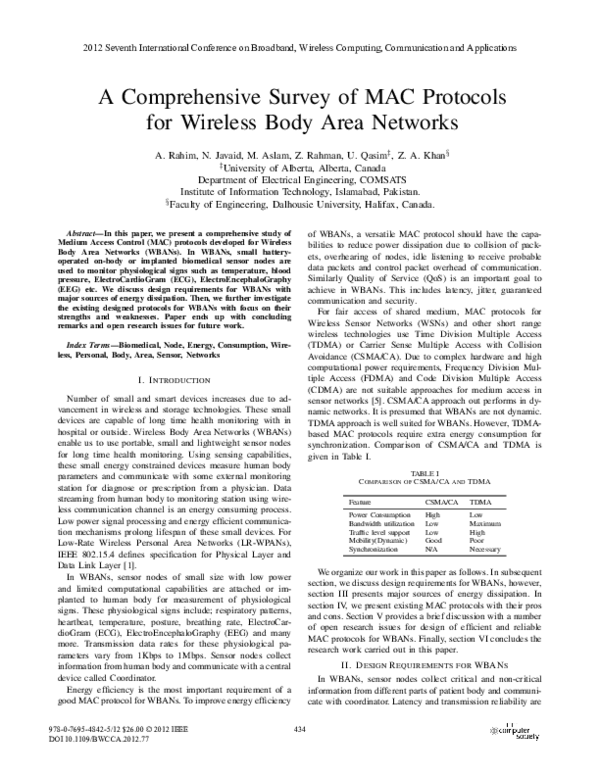 (PDF) A comprehensive survey of mac protocols for wireless body area ...
