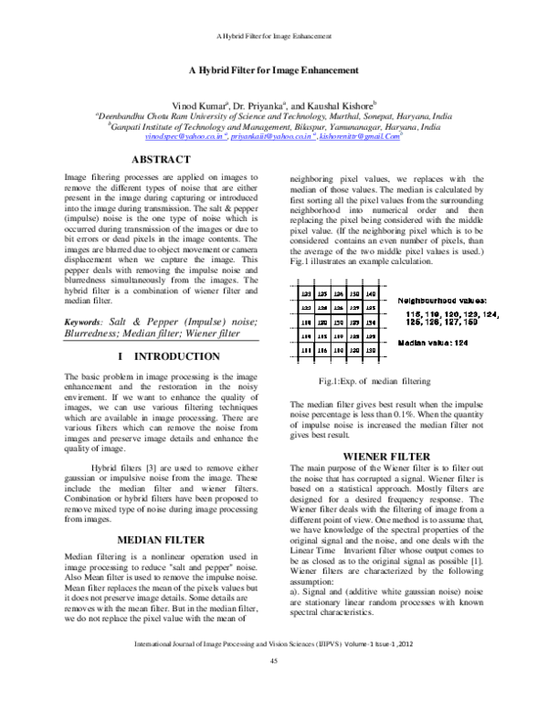 (PDF) A Hybrid Filter for Image Enhancement