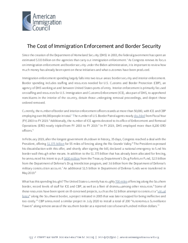 (PDF) Border Enforcement Developments Since 1993 and How to Change CBP