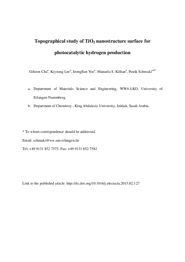(PDF) Topographical study of TiO 2 nanostructure surface for ...