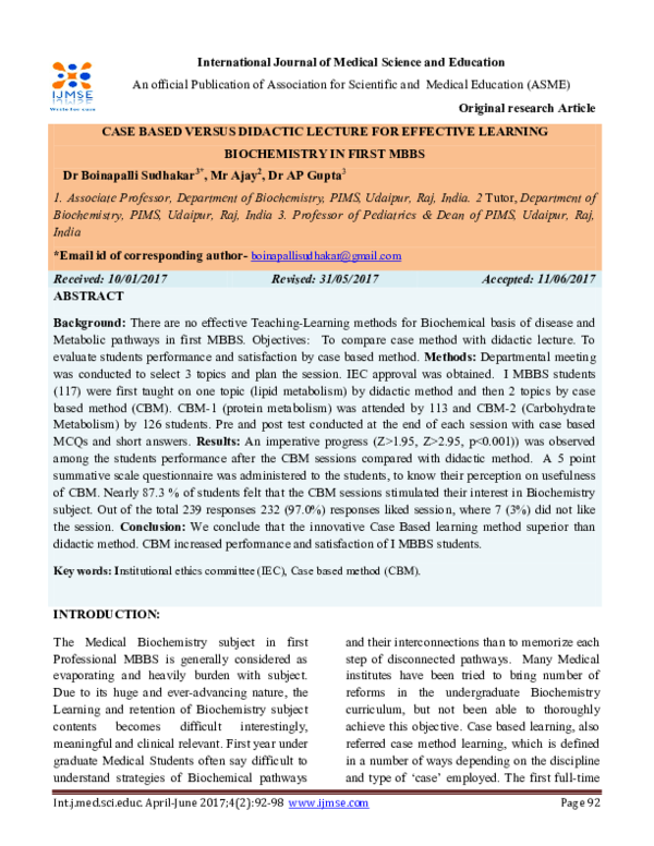 (PDF) International Journal of Medical Science and Education An ...