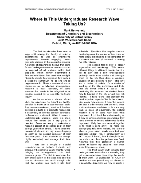 Image showcasing (PDF) Where Is This Undergraduate Research Wave Taking Us?