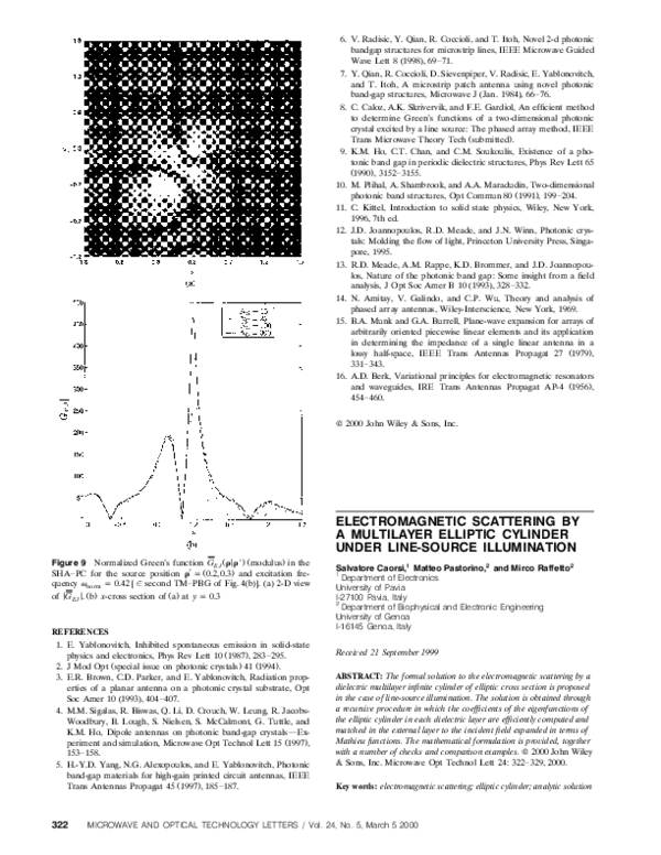 (PDF) Electromagnetic scattering by a multilayer elliptic cylinder ...