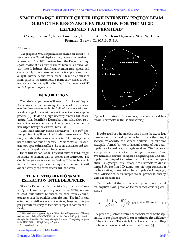 (PDF) Space charge effect of the high intensity proton beam during the ...