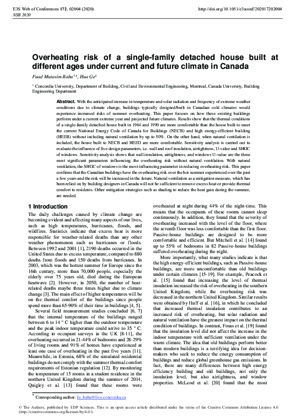 (PDF) Overheating risk of a single-family detached house built at ...