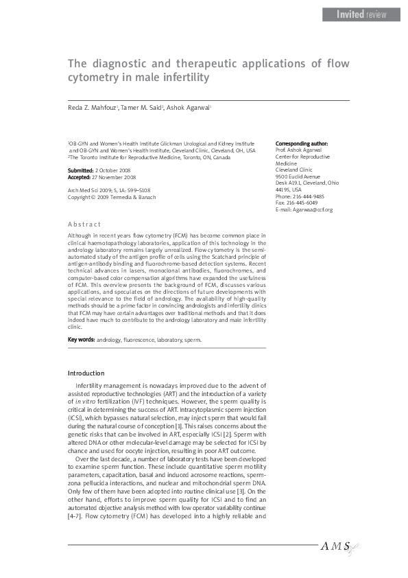 (PDF) The diagnostic and therapeutic applications of flow cytometry in ...