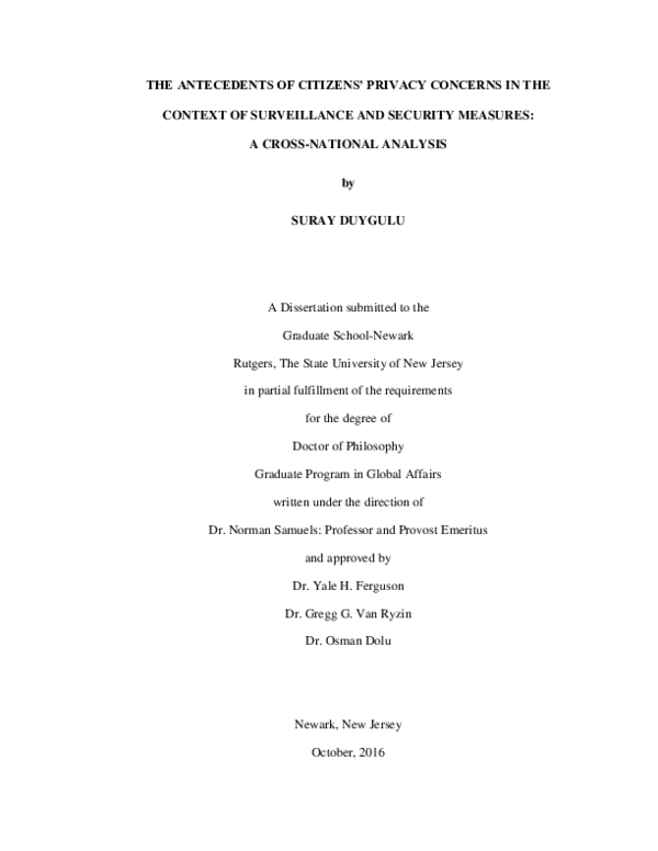 (PDF) The antecedents of citizens' privacy concerns in the context of ...